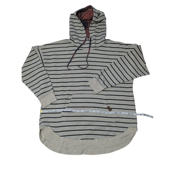 Maurices XL Striped Hoodie Sweatshirt Women’s Cozy Pullover Plaid Hood Casual To - Picture 5 of 6